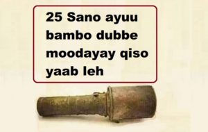 25 Sano ayuu bambo dubbe moodayay qiso yaab leh