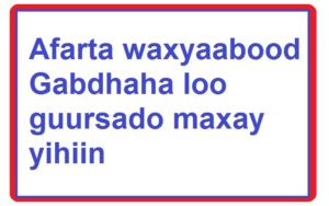 Afarta waxyaabood Gabdhaha loo guursado maxay yihiin