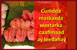 Cunidda maskaxda waxtarka caafimaad ay leedahay