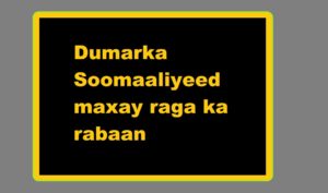 Dumarka Soomaaliyeed maxay raga ka rabaan