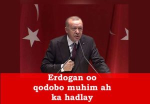 Erdogan oo qodobo muhim ah ka hadlay