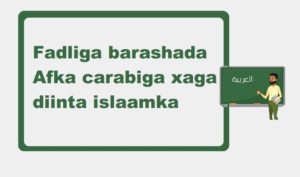 Fadliga barashada Afka carabiga xaga diinta islaamka