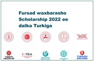 Fursad waxbarasho Scholarship 2022 ee dalka Turkiga