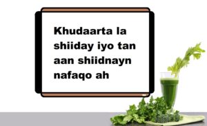 Khudaarta la shiiday iyo tan aan shiidnayn nafaqo ah