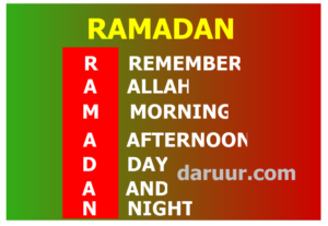 Macnaha Ramadan English ahaan iyo Soomaali