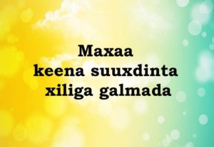 Maxaa keena suuxdinta xiliga galmada