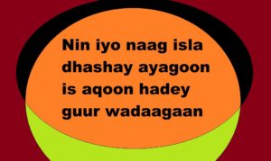 Nin iyo naag isla dhashay ayagoon is aqoon hadey guur wadaagaan 