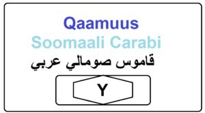 QAAMUUS SOOMAALI CARABI XARAFKA Y