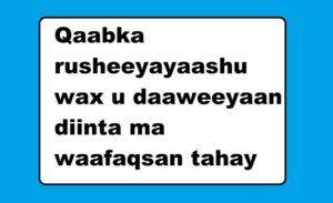 Qaabka rusheeyayaashu wax u daaweeyaan diinta ma waafaqsan tahay