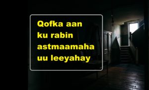 Qofka aan ku rabin astmaamaha uu leeyahay