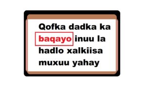 Qofka dadka ka baqayo inuu la hadlo xalkiisa muxuu yahay