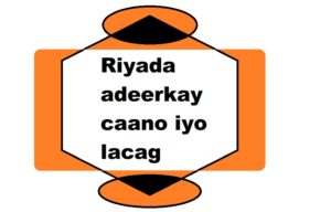 Riyada adeerkay caano iyo lacag