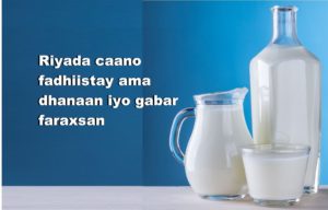 Riyada caano fadhiistay ama dhanaan iyo gabar faraxsan