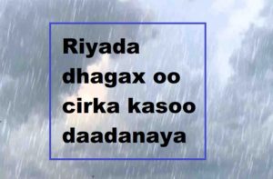 Riyada dhagax oo cirka kasoo daadanaya