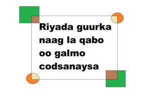 Riyada guurka naag la qabo oo galmo codsanaysa