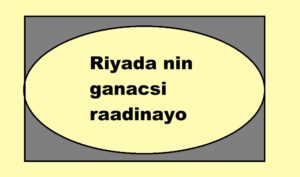 Riyada nin ganacsi raadinayo