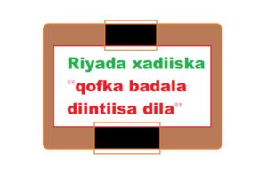 Riyada xadiiska "qofka badala diintiisa dila"