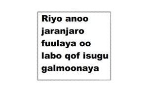 Riyo anoo jaranjaro fuulaya oo labo qof isugu galmoonaya