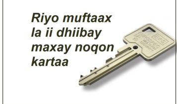 Riyo muftaax la ii dhiibay maxay noqon kartaa