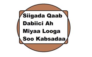 Siigada Qaab Dabiici Ah Miyaa Looga Soo Kabsadaa