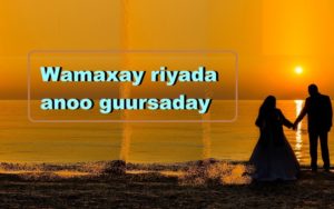 Wamaxay riyada anoo guursaday oo xafladi aroskayga laqabanayo