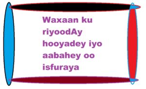 Waxaan ku riyoodAy hooyadey iyo aabahey oo isfuraya