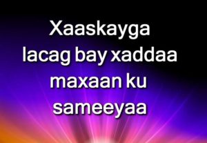 Xaaskayga lacag bay xaddaa maxaan ku sameeyaa