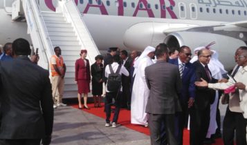 Qatar Airways sida Muqdisho loogu soo dhoweeyay sawiro