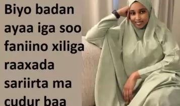 Biyo badan ayaa iga soo faniino xiliga raaxada sariirta ma cudur baa