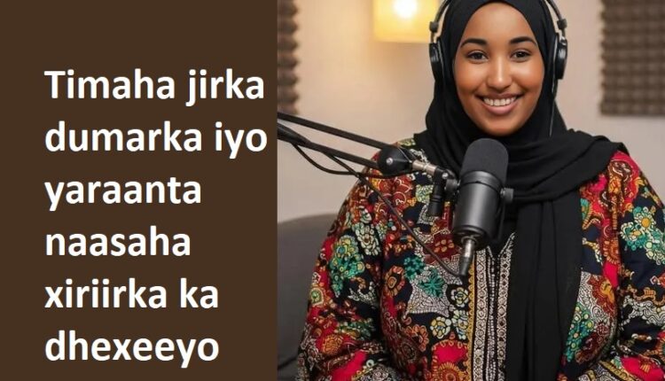 Timaha jirka dumarka iyo yaraanta naasaha xiriirka ka dhexeeyo
