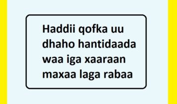 Haddii qofka uu dhaho hantidaada waa iga xaaraan maxaa laga rabaa Haddii qofka uu dhaho hantidaada waa iga xaaraan maxaa laga rabaa