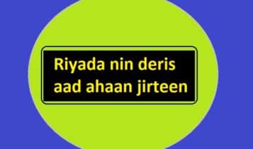 Riyada nin deriska aad ahaan jirteen Riyada nin deris aad ahaan jirteen
