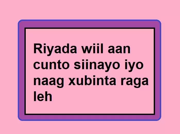 Riyada wiil aan cunto siinayo iyo naag xubinta raga leh