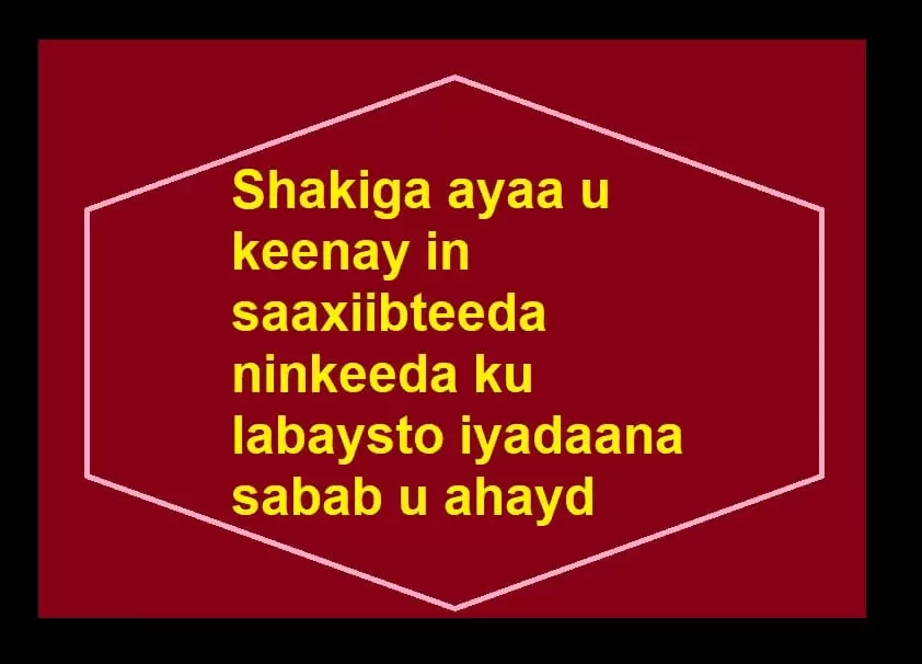 Shakiga ayaa u keenay in saaxiibteeda ninkeeda ku labaysto iyadaana sabab u ahayd