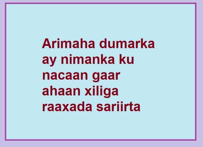 Arimaha dumarka ay nimanka ku nacaan gaar ahaan xiliga raaxada sariirta