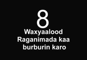 8 Waxyaalood Raganimada kaa burburin karo