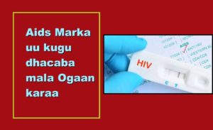 Aids Marka uu kugu dhacaba mala Ogaan karaa