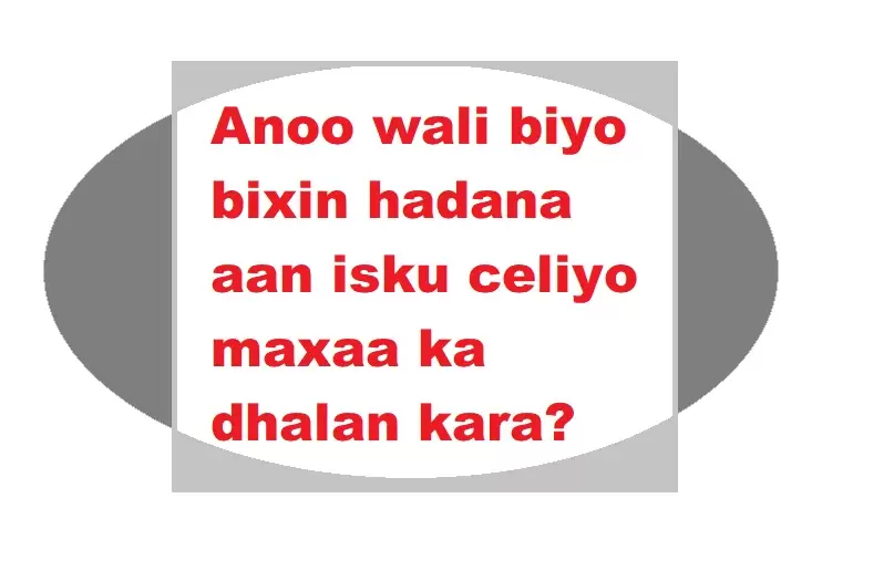 Anoo wali biyo bixin hadana aan isku celiyo maxaa ka dhalan kara?