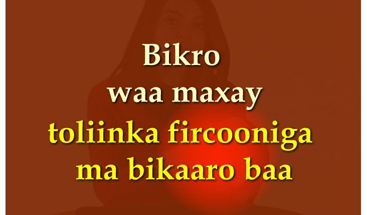 Bikro waa maxay toliinka fircooniga ma bikaaro baa