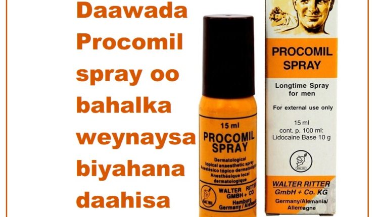 Daawada Procomil spray oo bahalka weynaysa biyahana daahisa