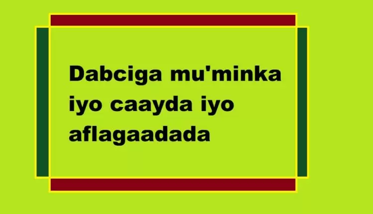 Dabciga mu’minka iyo caayda iyo aflagaadada