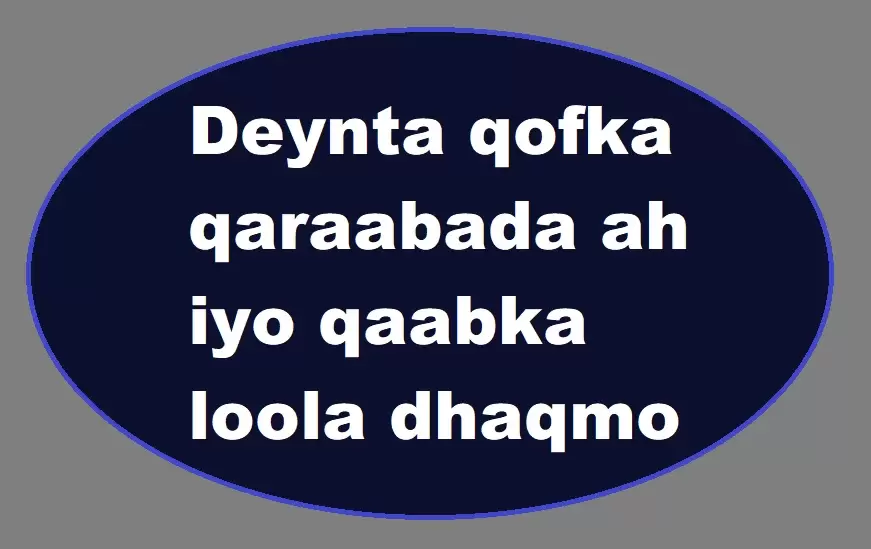 Deynta qofka qaraabada ah iyo qaabka loola dhaqmo
