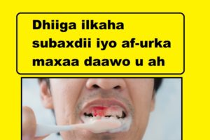 Dhiiga ilkaha subaxdii iyo af-urka maxaa daawo u ah