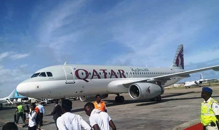 Diyaarada Qatar air ways oo tagtay xamar