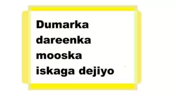 Dumarka dareenka mooska iskaga dejiyo