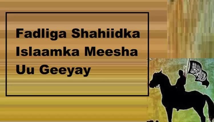 Fadliga Shahiidka Islaamka Meesha Uu Geeyay
