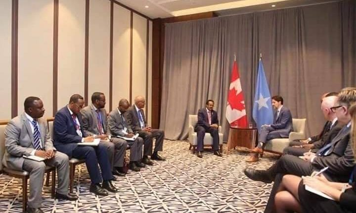 Farmaajo iyo Justin Trudeau sawiro