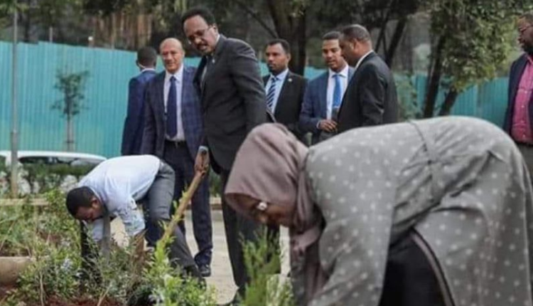 Farmaajo iyo xaaskiisa Itoobiya nadaafadda ka qaybgalay – Copy