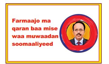 Farmaajo ma qaran baa mise waa muwaadan soomaaliyeed