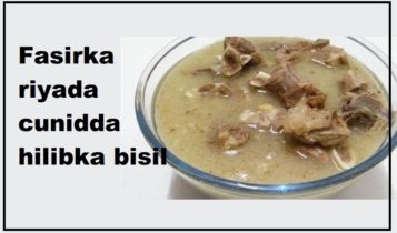 Fasirka riyada cunidda hilibka bisil